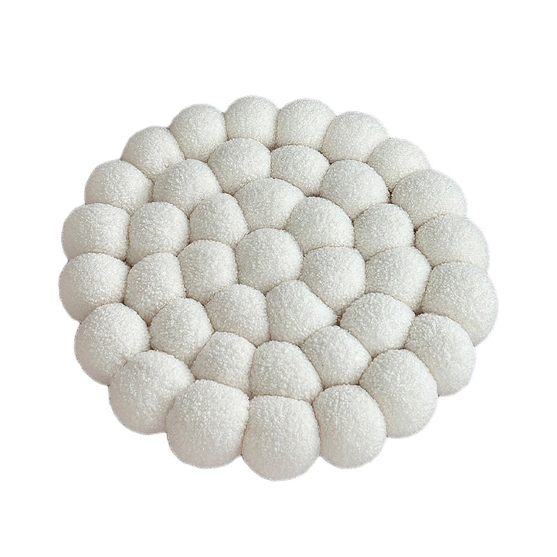 Home Cushions Living Room Tatami Tufted Floor Mats 16 Inches Suitable For Living Room Office Bedside  Window, White