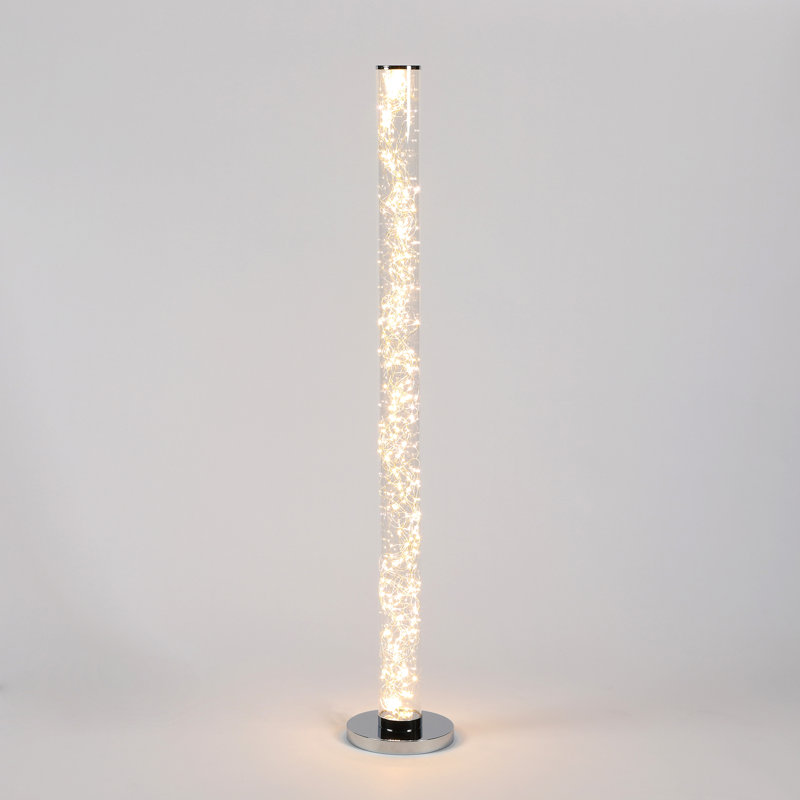 49'' LED Column Floor Lamp, Chrome