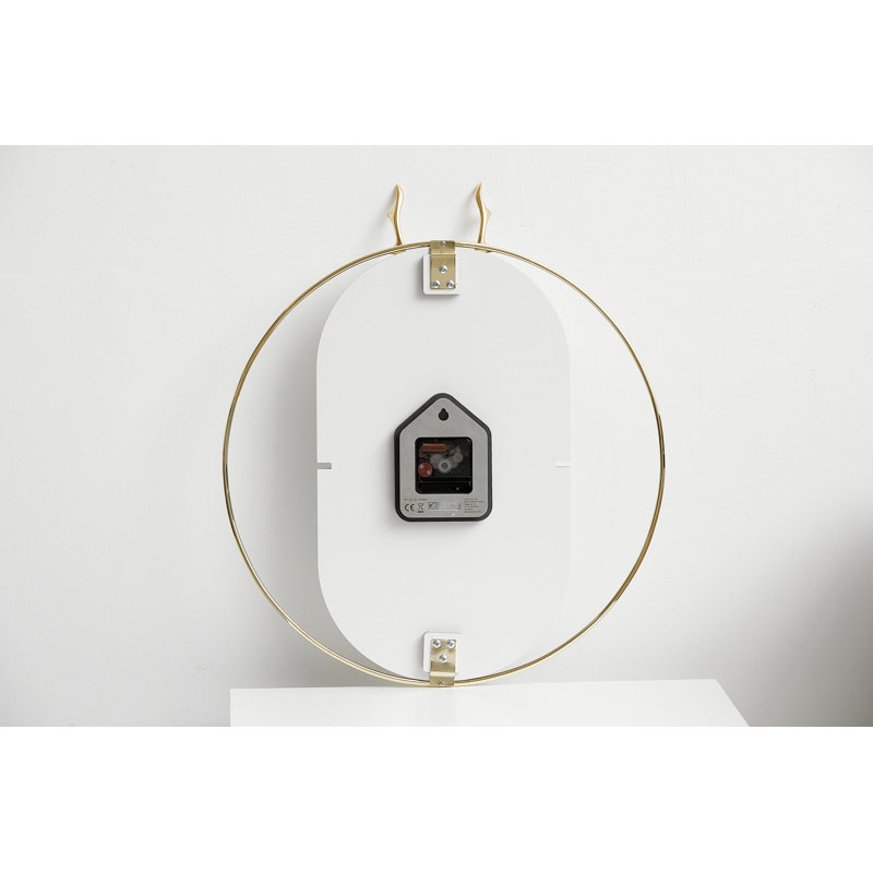 Wood Wall Clock, White