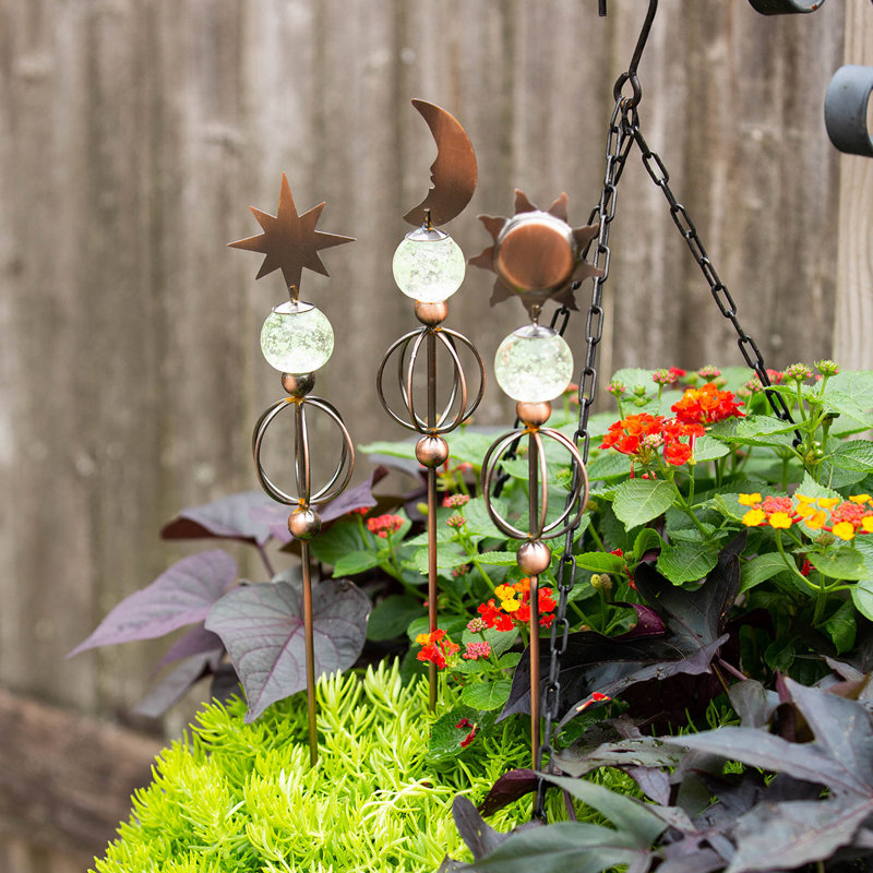 Metal Astrology & Stars Garden Stake