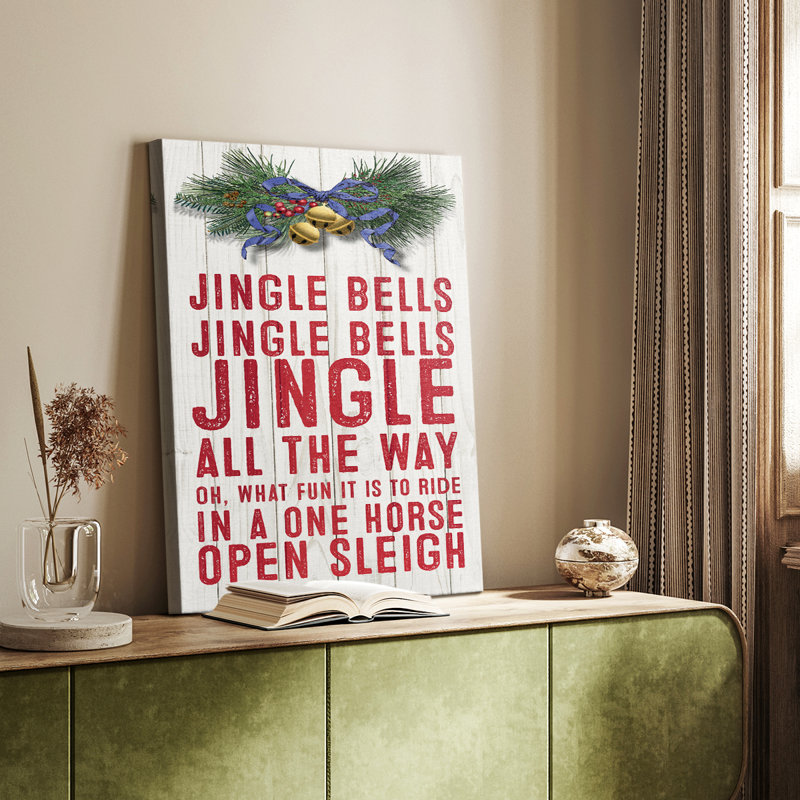 Jingle All The Way -Gallery Wrapped Cavas, 18" H x 12" W