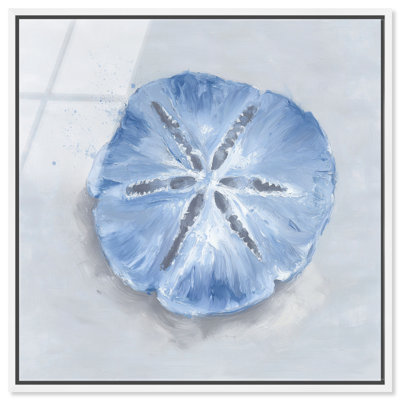 Coastal Coin I Framed Acrylic Print Coastal Wall Decor by Art Remedy, White Frame, 30 x 30