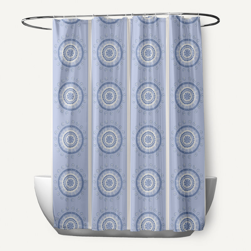 Rideau de douche Yancy, Bleu pâle