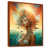 Toile avec cadre flottant brun