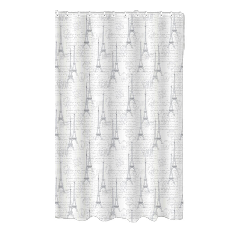 No Pattern And Not Solid Color Shower Curtain with Hooks Included