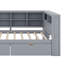 Lit de jour moderne double avec 2 tiroirs, cadre de lit en bois avec tablettes de rangement et ports USB-794757200-794757201