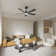 52" 5 - Blade Modern Ceiling Fan With Led Lights Remote App And Voice Control