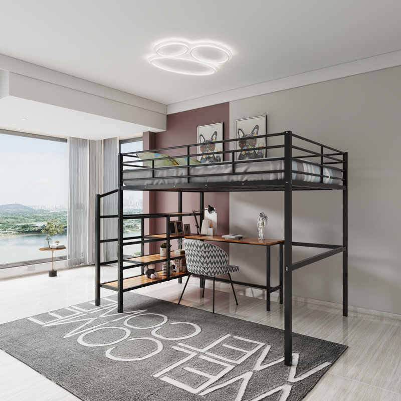 Lit mezzanine double Dannicka Kids, Noir