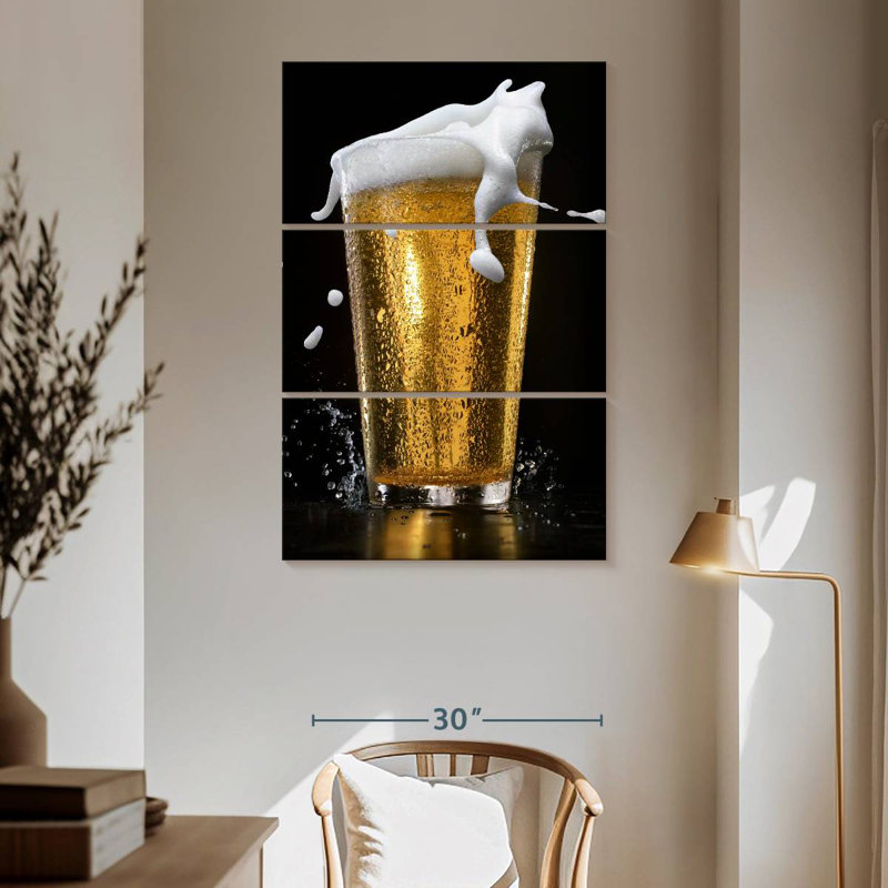 Yarlin Beer Foam Spill, 65" H x 42" W