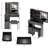29.2" Desktop Vanity Table, Left Drawer, Cushioned Stool, Touch - Controlled, Tri Color Brightness Adjustable Mirror, Small Living Areas Brightness, Led Limited Spaces