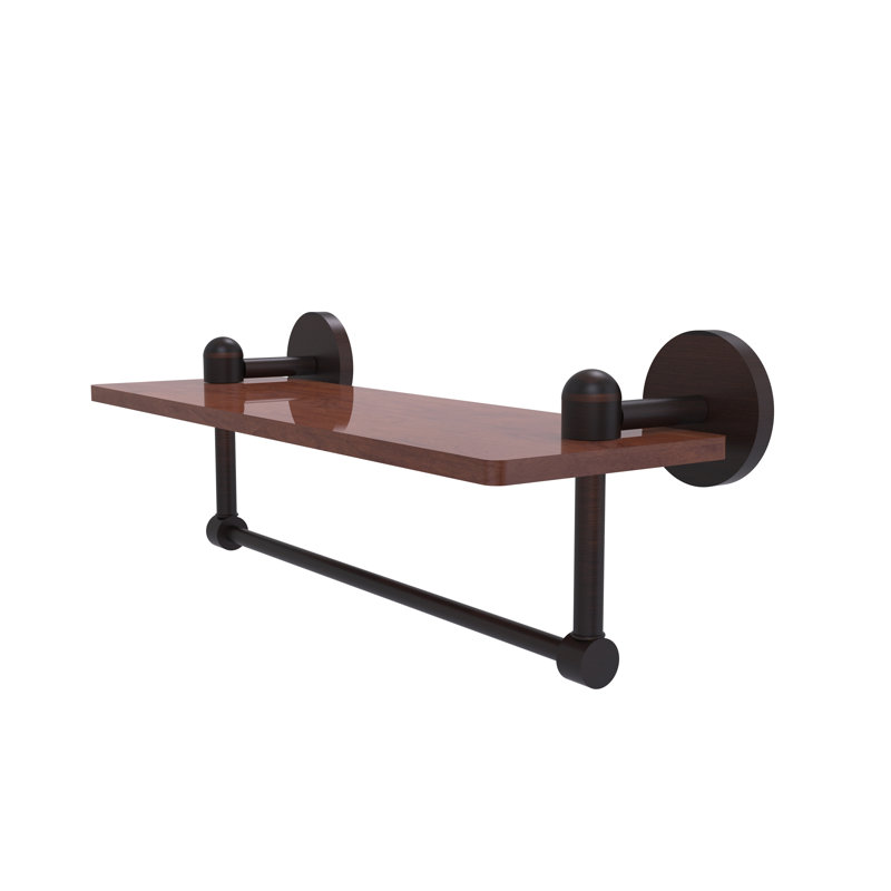 Tablette murale unie bois ironwood Itzhak, Bronze vénitien, H 5 po x l 16 po x P 5 po