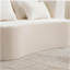 Grand canapé moderne blanc sur pied avec 4 coussins, canapé futon en tissu moelleux, matelas pliant en mousse haute densité pour le salon, les invités, la chambre à coucher, aucun assemblage requis