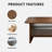 47" Rectangular Modern Solid Wood Coffee Table-1497779675