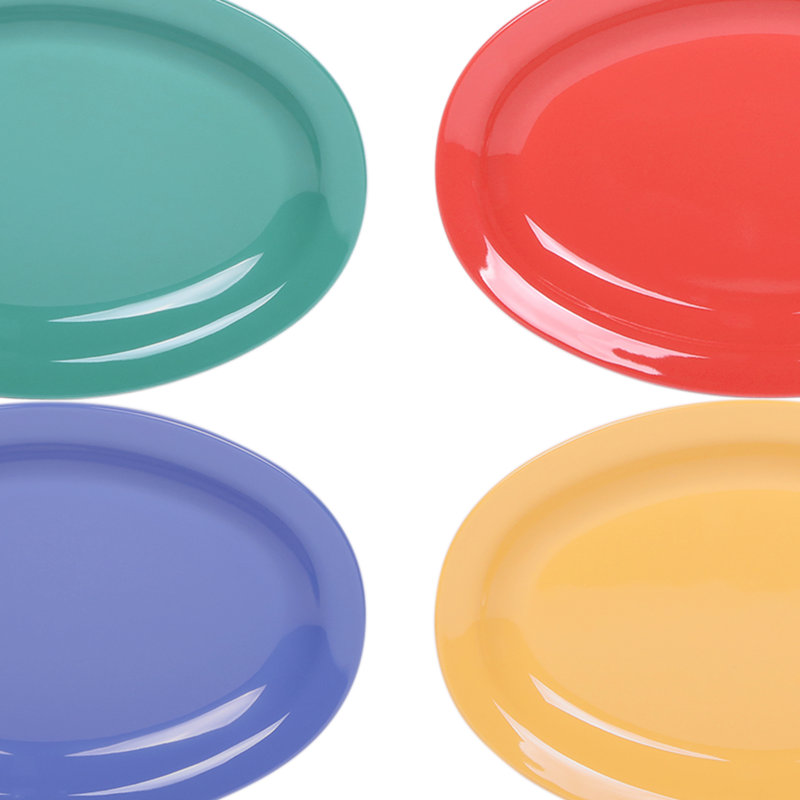 Assiette plate en mélamine 10 po brésilien merced, Multicolore