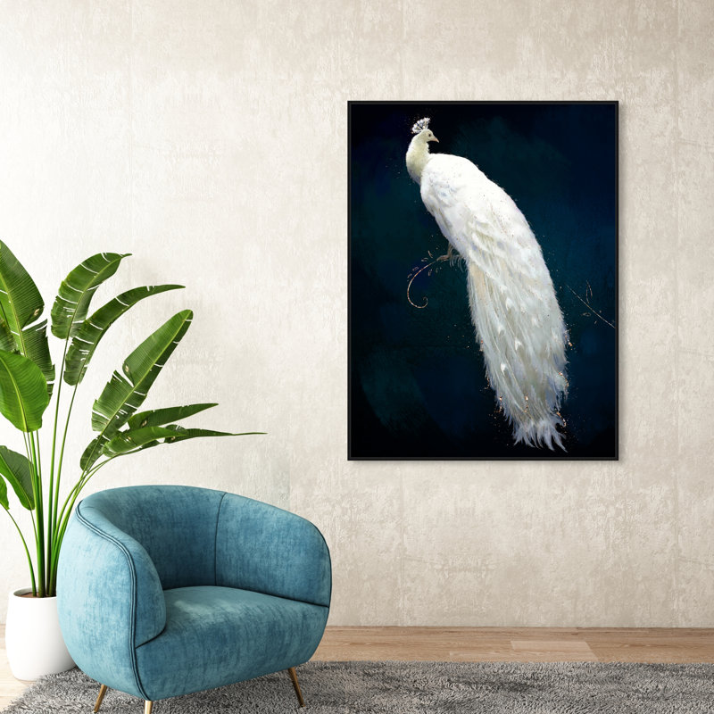 Habillé de plumes - impression, Noir, Toile avec cadre photo, H 36 po x l 24 po