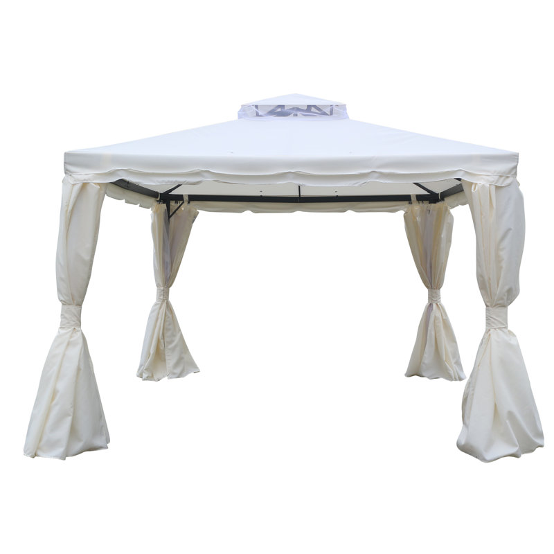 Lynell 3m x 3m Metal Patio Gazebo, Grey