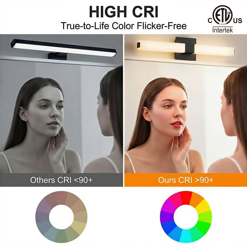 LED Bathroom Vanity Light Bar, Adjustable 5 CCT,Matte Black