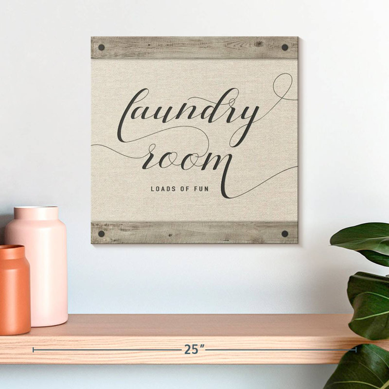 Tergel Laundry Room Typography, 16" H x 16" W