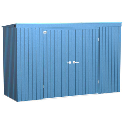Remise de rangement en acier Elite, 10 x 4, bleu gris