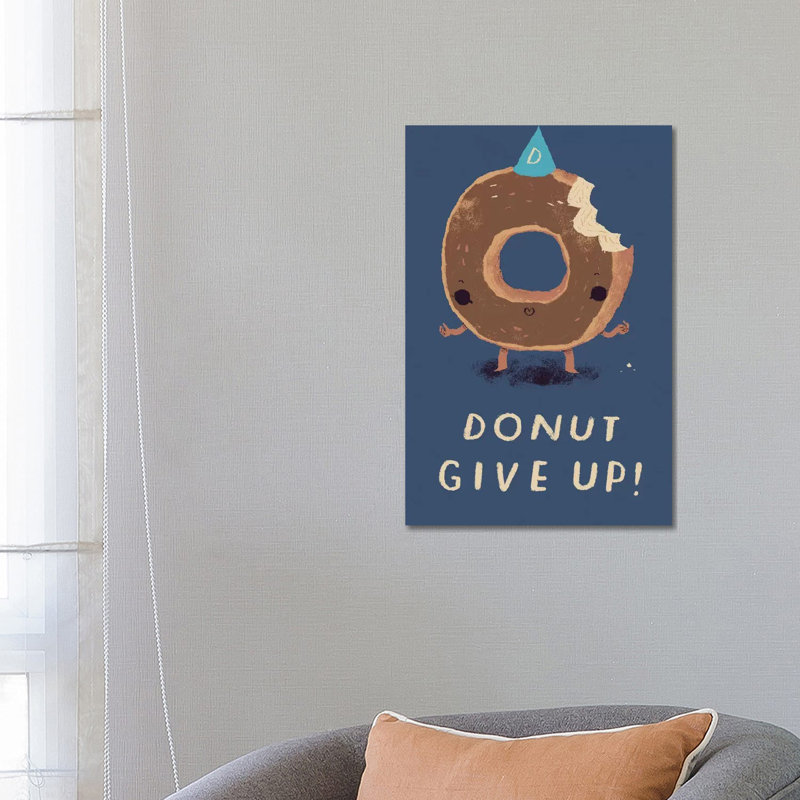 Donut Give Up by Louis Roskosch - No Frame Gallery-Wrapped Canvas Giclée on Canvas, 66.04cm H x 45.72cm W
