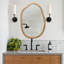Miroir mural irrégulier décoratif, miroir asymétrique pour la décoration murale, miroirs d'appoint ondulés pour le salon, la salle de bain, le vestibule, miroir à forme irrégulière abstraite, 32 po x 22 po
