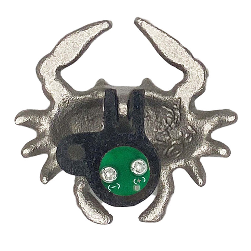Blue Crab Push Button Doorbell, Nickel Silver