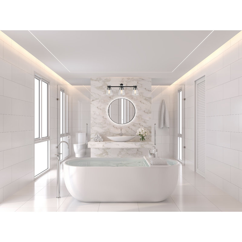 Miroir mural rond, Noir, 23,5 po x 13,5 po