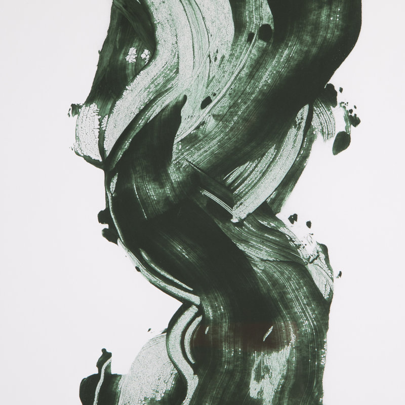 Green Stroke Print by Gold Rush Art Co., 48" H x 36" W