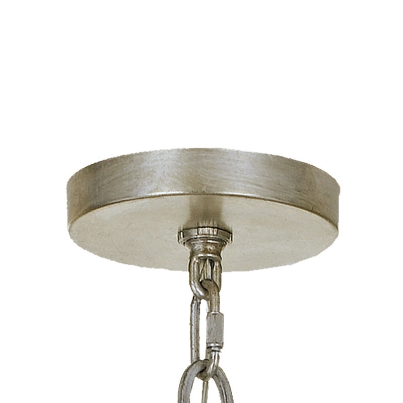 Lustre sphérique unique à 10 lumières Salas, Argent antique