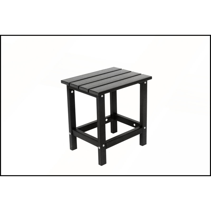 Table d'appoint carrée Adirondack pour extérieur, table de patio, table de bout en PEHD pour jardin, terrasse, piscine, porche ou pelouse
