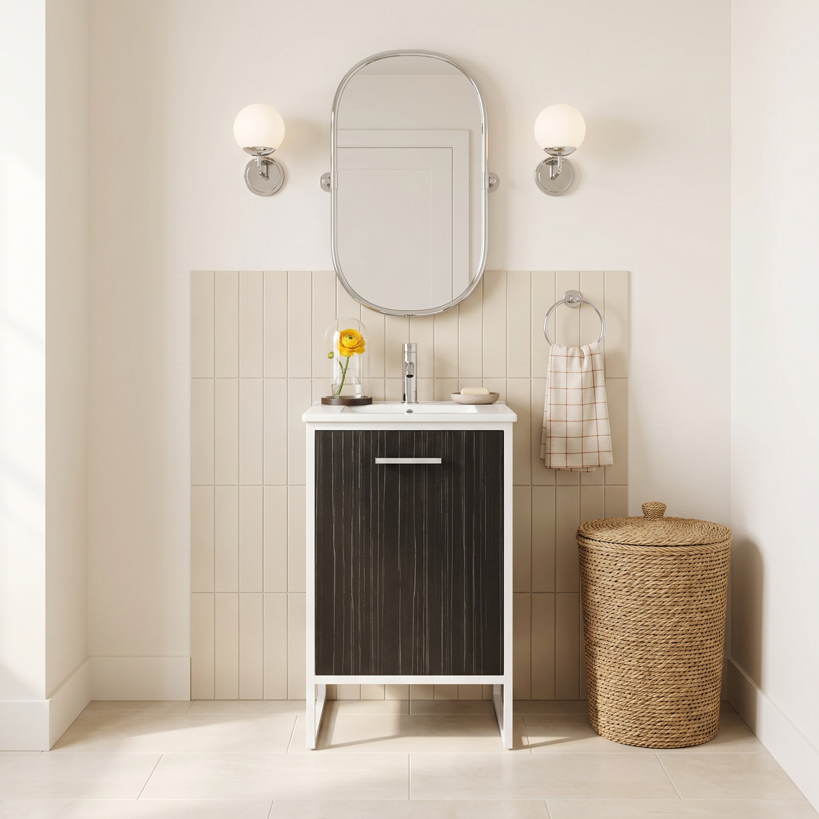 Saray 20'' Single Bathroom Vanity, Dawn Gray