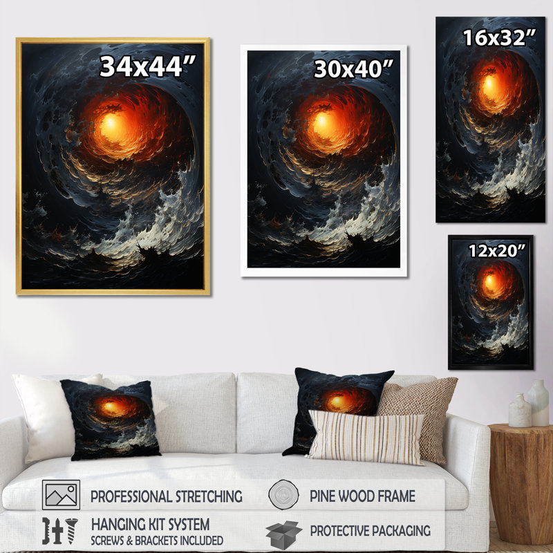 Décoration murale Colturo - Spirales abstraites_106076, Toile tendue, H 20 po x l 12 po x P 1 po