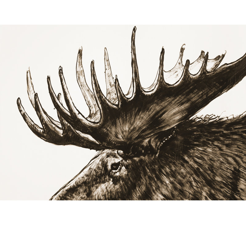 Orignal, panache, sépia | Décoration de salon faune, H 48 po x l 36 po