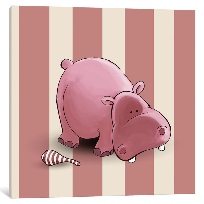 « hippopotame ii », impression sur toile, H 37 po x l 37 po x P 1,5 po, Toile tendue