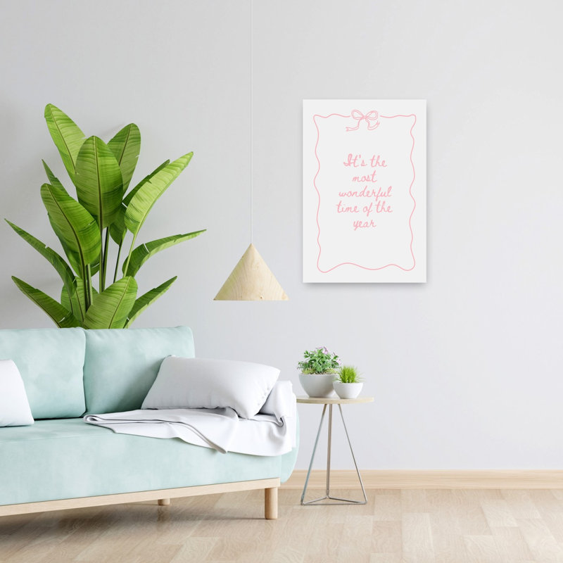 Most Wonderful Time Minimalist Abstract Winter Wall Art Print, 24" H x 16" W
