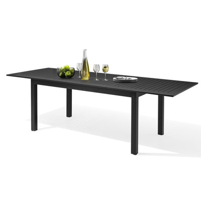 6-10 Person Aluminum Extendable Patio Dining Table, 94.5'' in W x 35.5'' in D