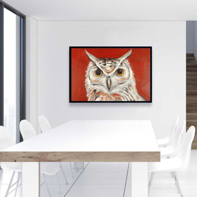 Colorful Eagle Owl - Contemporary Animals Canvas for Home Decor