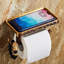 Porte-papier hygiénique en aluminium noir 7 po avec tablette pour téléphone 7 po-95853263