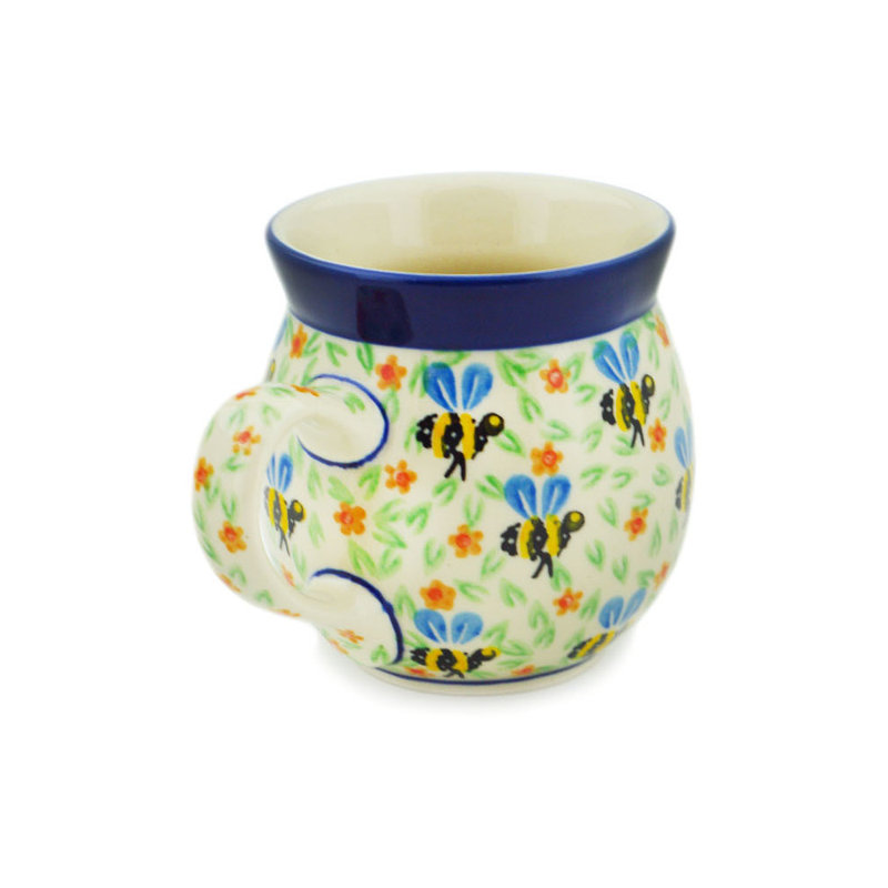 Tasse à bulles en grès poli 8 oz - Honey Bee