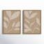 «Modern Neutral Botanical Abstract Print No 2 and 3 Neutral Linen» par The Creative Bunch Studio, ensemble d'art mural sur toile encadrée