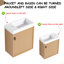 Meuble-lavabo mural 18,5 po avec lavabo en résine, porte simple à fermeture douce, panneau de fibres à densité moyenne (KD-Packing)-126271698