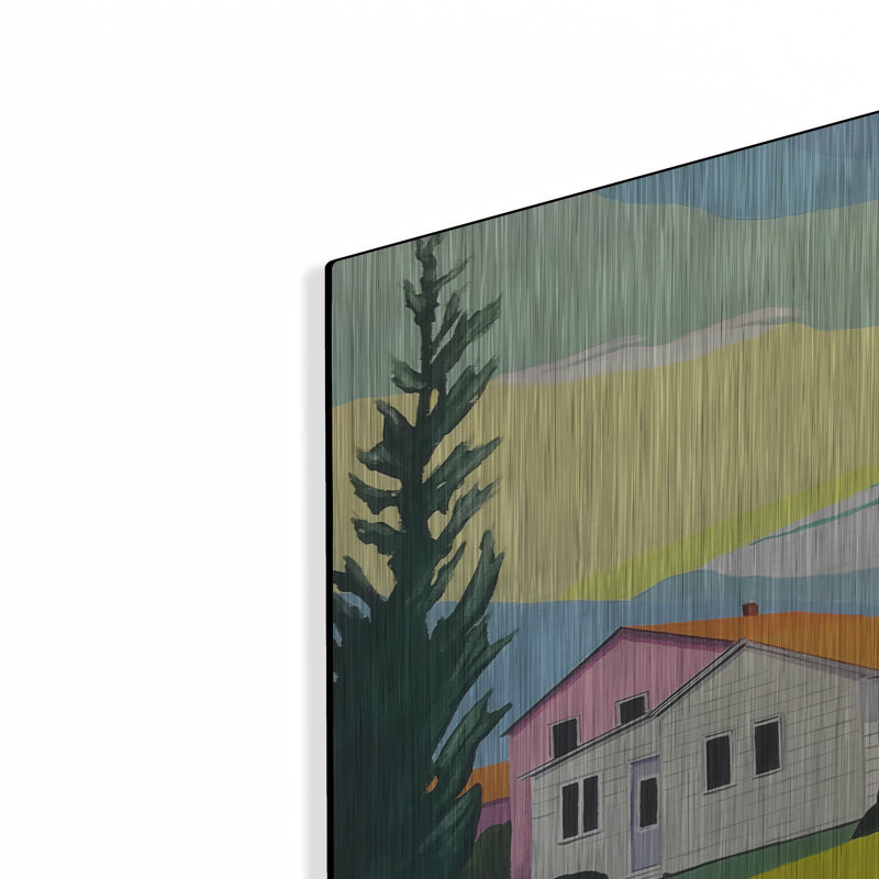  «Summer On The Lake» par John Jaster, art mural en métal, 36 po x 24 po