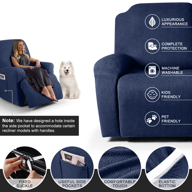 Housse pour fauteuil inclinable et extensible 3 places Wald, Housse pour canapé inclinable