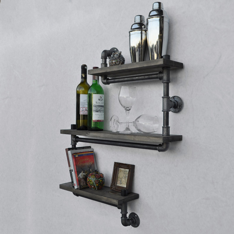 Holliston 3 Piece Solid Wood Accent Shelf