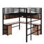 Lit mezzanine double en métal avec bureau et armoire-1700752967