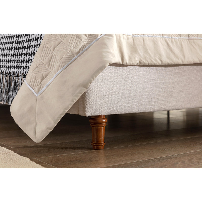 Grand lit tapissier Harper, Grand lit, Toile ivoire