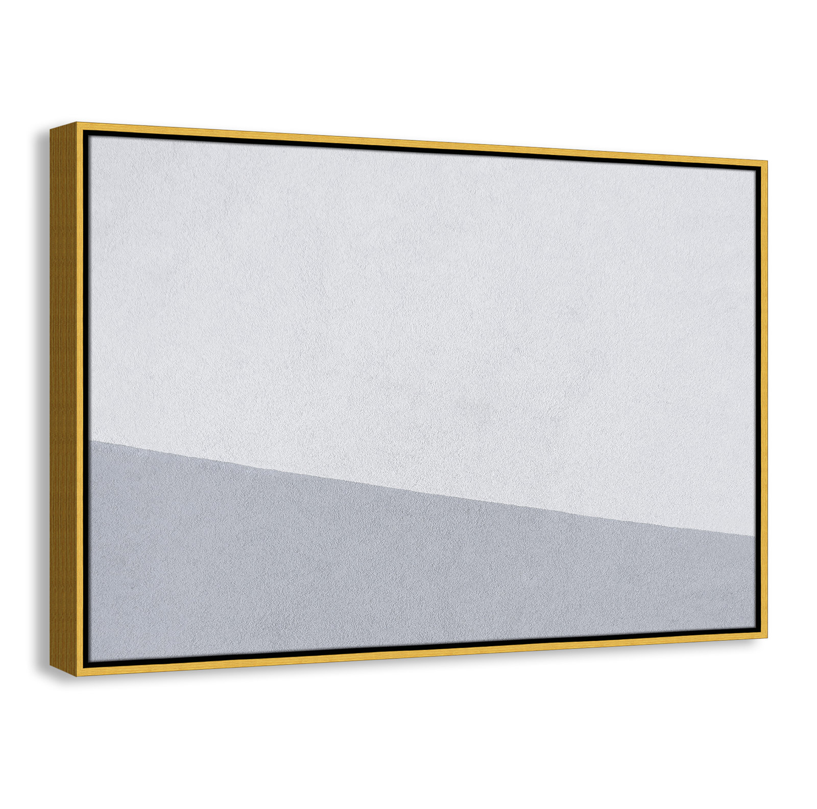 Dominic "Abstract Blues" Print, 25.5" H x 37.5" W x 2" D, Gold Framed Canvas