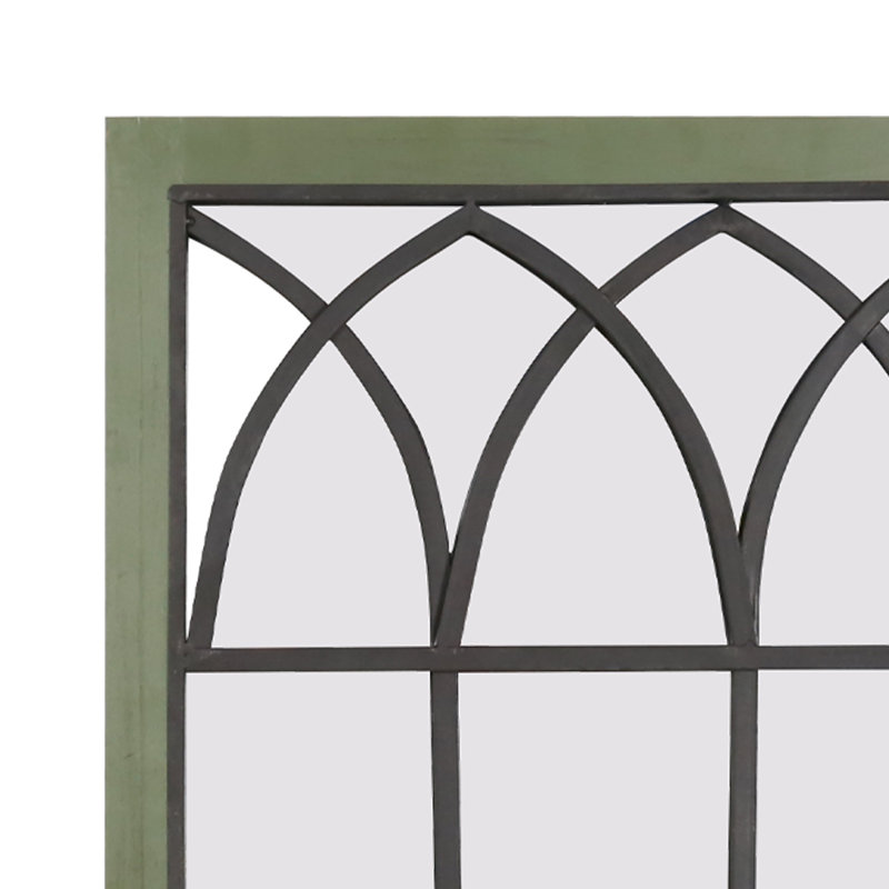 Miroir mural arqué pour fenêtre, H 37,5 po x l 24 po, brun, Green