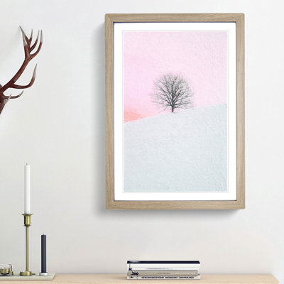 A Winter Tree at Sunset - Framed Print
