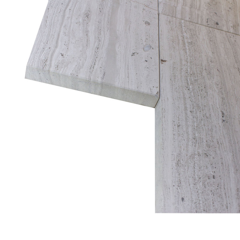 Carreau de plancher et de métro en pierre de marbre Carrara 3 po x 9 po, Chêne blanc
